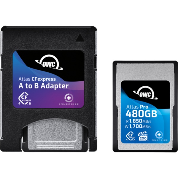 Card de Memorie OWC Atlas Pro CFexpress 4.0 Type A, 480GB, R1850/W1700/VPG200, cu adaptor