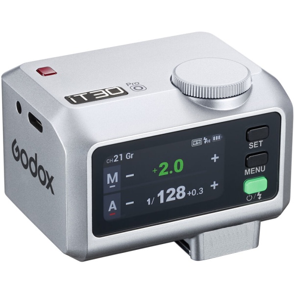 Godox iT30 Pro O iFlash TTL, Mini blit argintiu pentru Olympus/Panasonic, 2.4 GHz X System