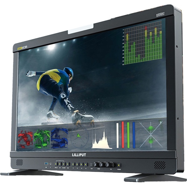 Lilliput UQ23, Monitor 23.8" 4K HDR, 1200 nits, 4x12G-SDI, HDMI 2.1, Quad-Split, 3D LUT
