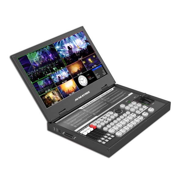 Mixer video AVMATRIX PVS0615U Portable 6-Channel Switcher with USB Streaming & 15.6" Display