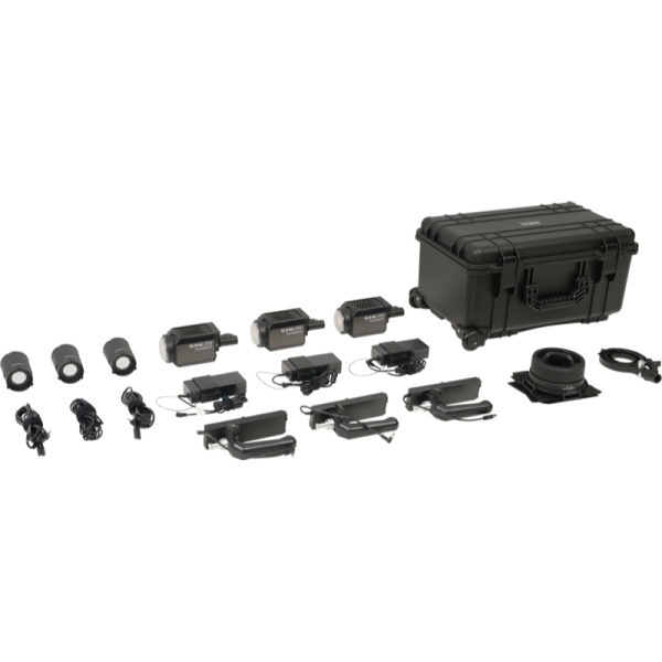 Nanlite Forza 60B II Kit 3 Lampi LED Bi-Color, cu accesorii, 12-2045 3KIT-PT