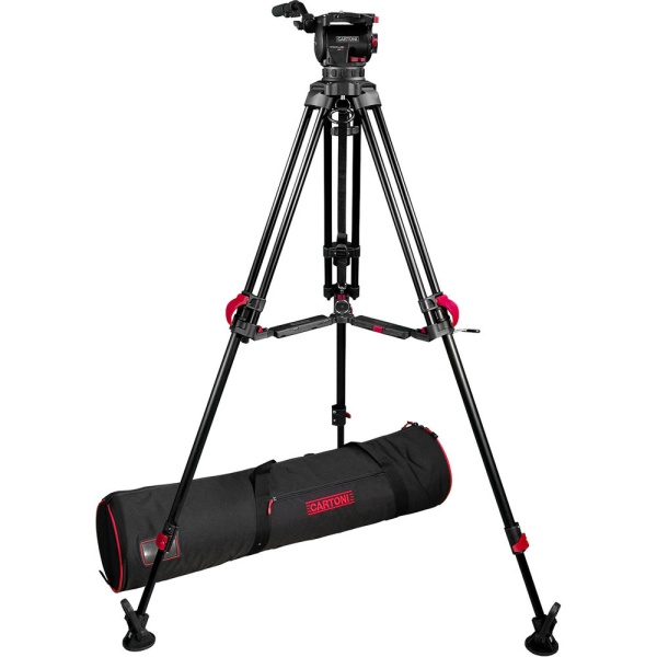 Trepied video Cartoni Focus 10, MS, Red Lock System, 100mm