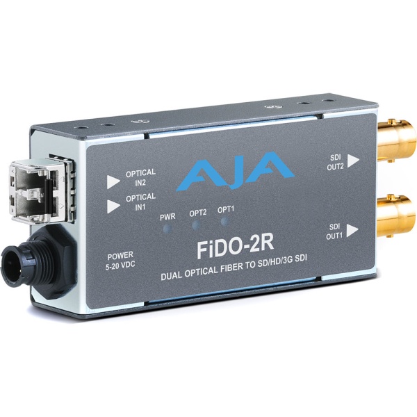 AJA FIDO-2R-MM, Convertor 2 x fibra optica LC Multi-Mode la 3G-SDI