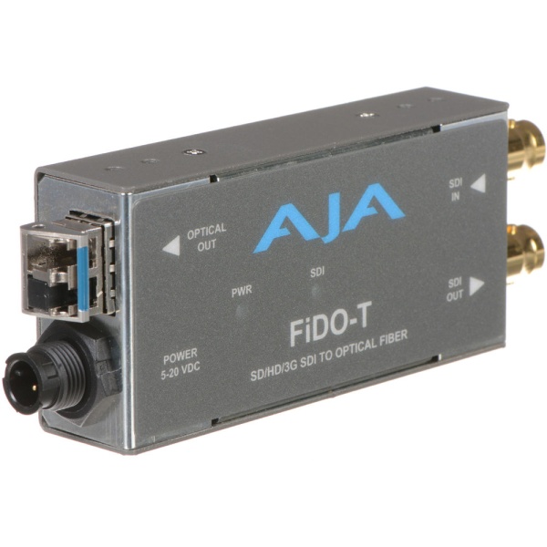 AJA FiDO-T, Convertor 3G-SDI la fibra optica LC, cu 3G-SDI loop-out