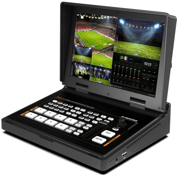 AvMatrix Shark S4 PLUS, Mixer video cu 4 canale 2xHDMI si 2x3G-SDI, cu Ecran IPS de 10.1"