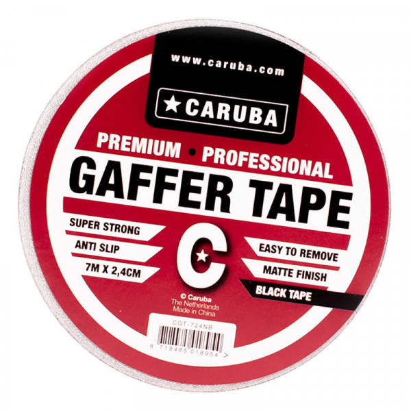 Gaffer Tape Caruba Nano Roll 7m x 2.4cm, Negru