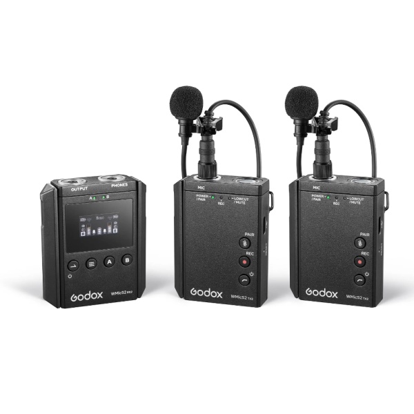 Godox WMicS2 Kit 2, Sistem 2 microfoane wireless 2.4 GHz