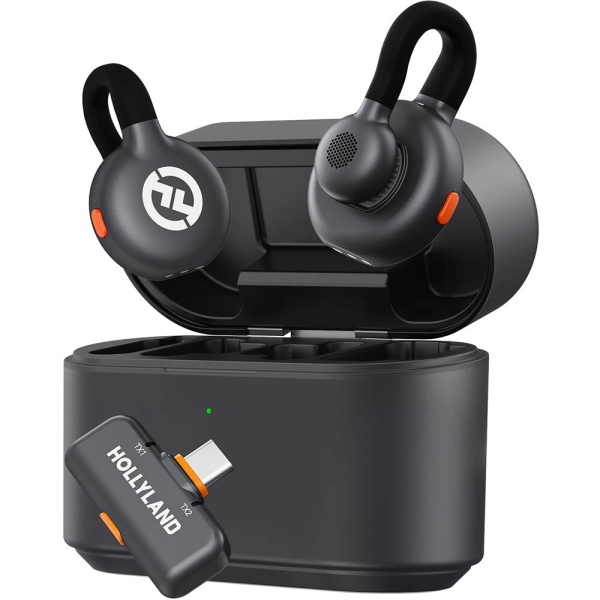Hollyland Lark M2S DUO, Sistem microfon lavalier wireless, 2 persoane, USB-C
