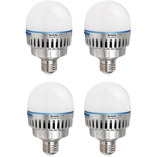 Kit 4 becuri LED Nanlite PavoBulb 10C RGBWW, 14-1004-4KIT, E27