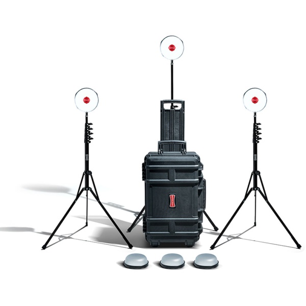 Rotolight NEO 3 On-Camera, Kit 3 lampi LED RGBWW cu stative si geanta