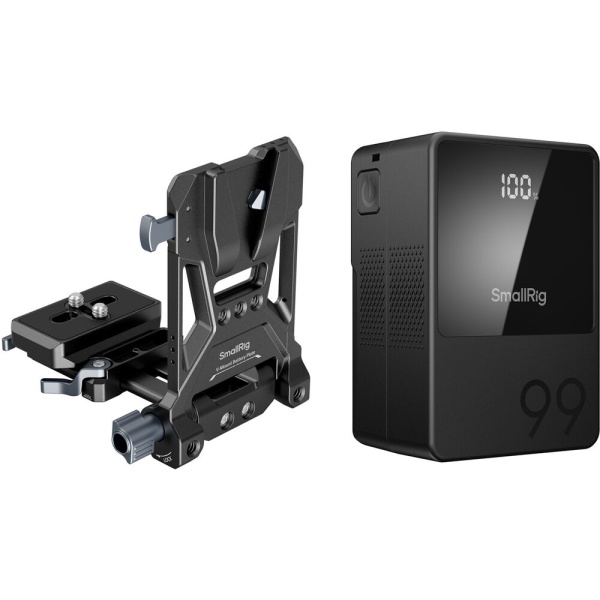 SmallRig 5048, Kit acumulator mini V-mount VB99 6800mAh + placa de montare pliabila