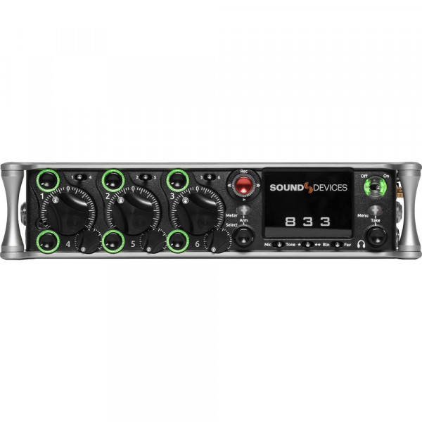 Sound Devices 833, Recorder audio de teren, 8 canale
