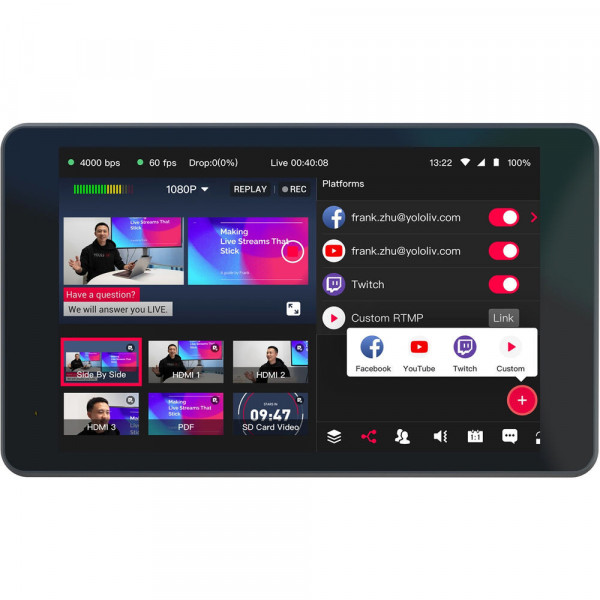 YoloLiv YoloBox Pro, Encoder - Recorder si Switcher video