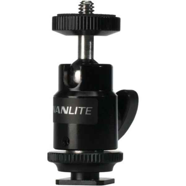 Cap cu bila Nanlite AS-BH-1/4 cu adaptor hot shoe