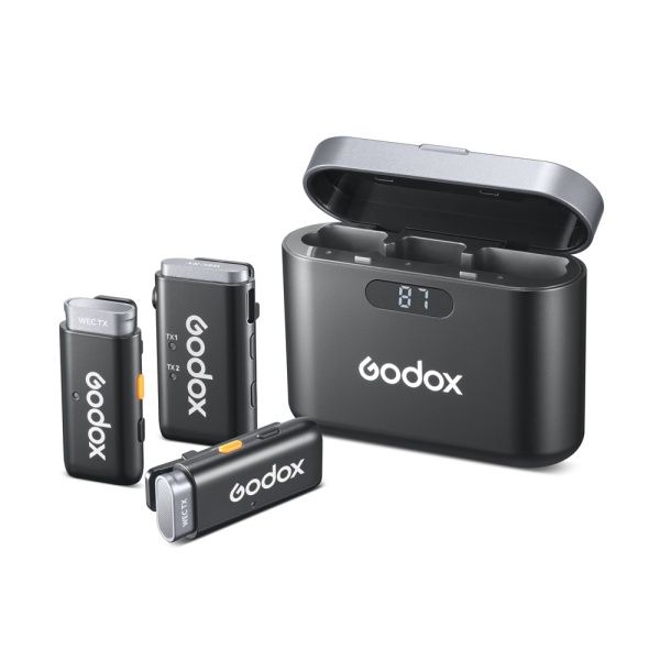 Godox WEC Kit 2, Sistem microfon wireless 2.4 GHz, pentru camere și telefoane mobile cu Jack