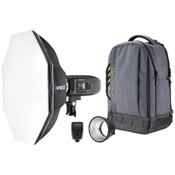 Kit blit de studio Westcott FJ400, 400Ws, TTL, cu acumulator, declansator FJ-X3m si softbox