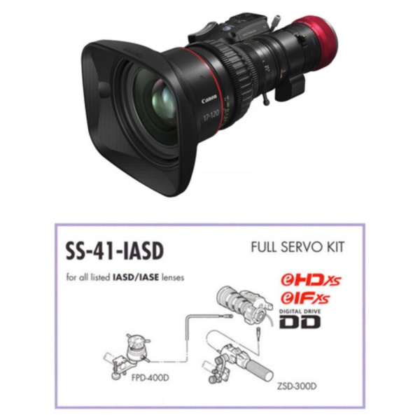 Kit obiectiv Canon Cine-Servo 17-120mm T2.95-3.9 cu unitate servo SS-41-IASD, montura RF