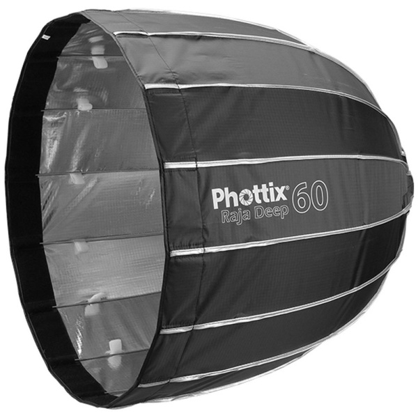 Phottix Raja Deep Quick-Folding 60 cm, Umbrela softbox cu Grid, montura Bowens