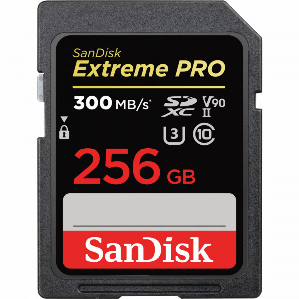 SanDisk SD Extreme Pro, Card memorie 256GB UHS-II 300MB/s V90