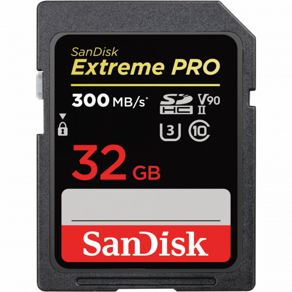 SanDisk SD Extreme Pro, Card memorie 32GB UHS-II 300MB/s V90