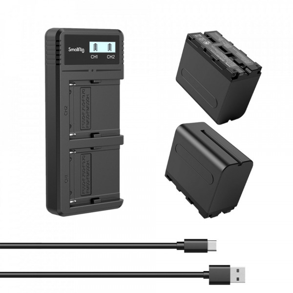 SmallRig 3823, Kit acumulatori NP-F970 si incarcator