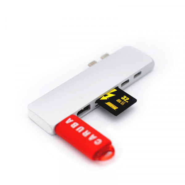 Caruba, Duo Hub USB-C, Gri