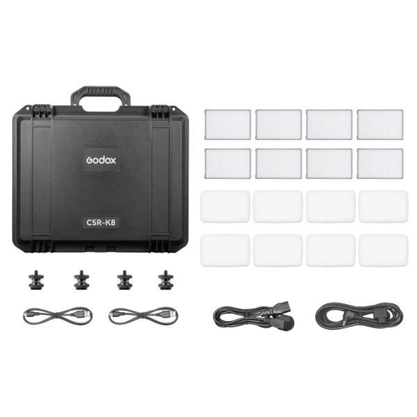 Godox KNOWLED C5R-K8, Kit 8 Lampi LED RGBWW, cu geanta de incarcare