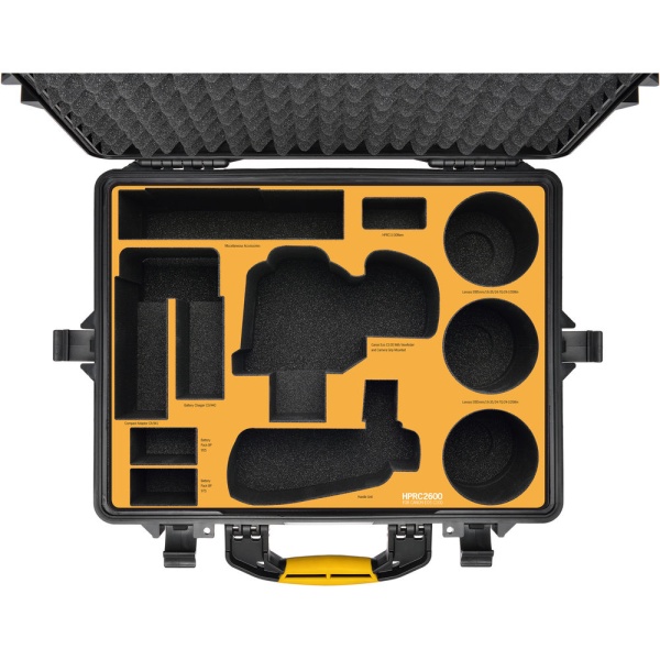 HPRC C100-2600-01, Hard Case, personalizat pentru Canon EOS C100