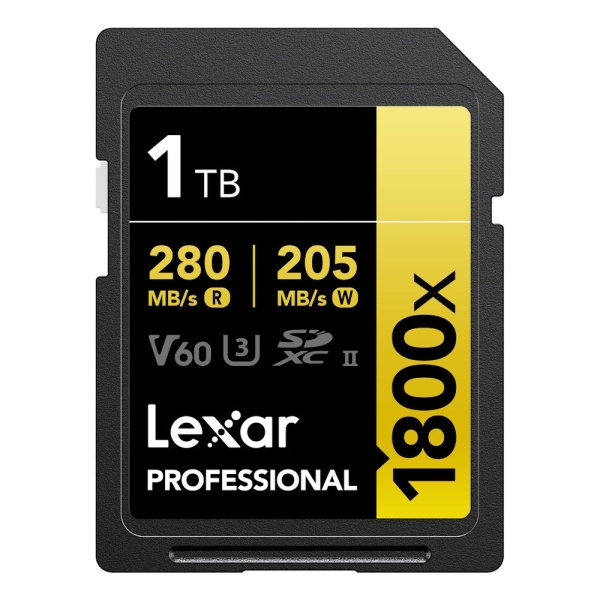 Lexar GOLD Pro 1TB, SDXC UHS-II, R280/W205, V60, U3, 1800x - Card de Memorie