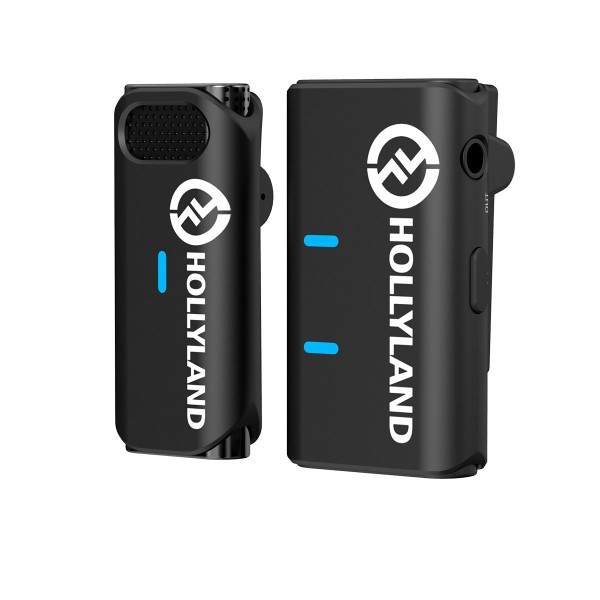 Microfon Lavaliera Wireless Hollyland Lark M1, 2,4 GHz Adaptiv, Anulare Zgomot, Transmisie 200m, Autonomie 8H, Sistem Compact pentru Camere DSLR/Streaming Live (1TX+1RX)
