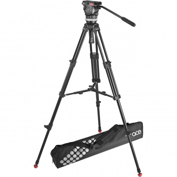 Sachtler System Ace M MS, cap fluid, trepied din aluminiu în 2 trepte