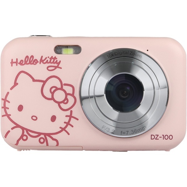 YASHICA x Hello Kitty DZ-100 , Camera digitala Roz, 64 MP, zoom 18x