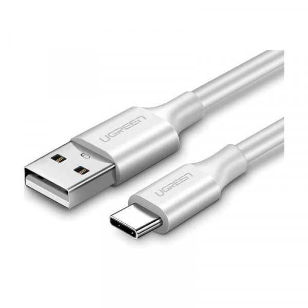 Cablu alimentare USB la USB-C, 25cm, alb, UGREEN US287