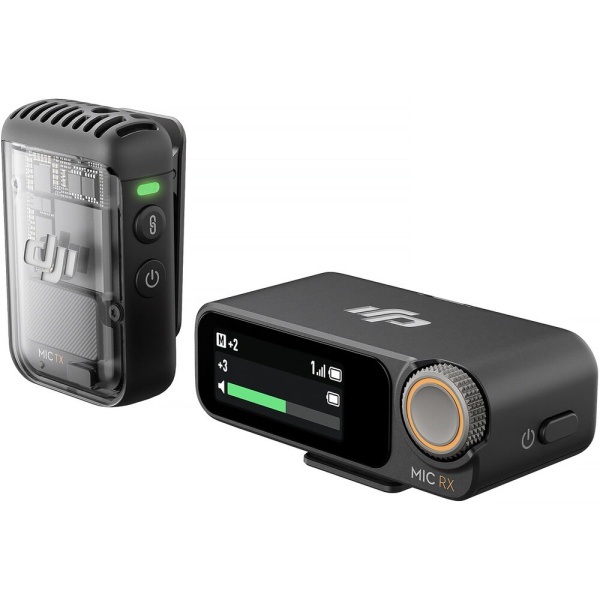 DJI Mic 2, Sistem Microfon Wireless Compact, 1 TX + 1 RX, 2.4 GHz