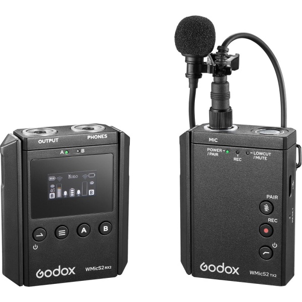 Godox WMicS2 Kit 1, Sistem microfon wireless 2.4 GHz