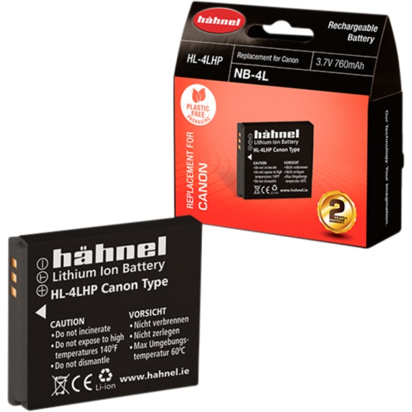 Hahnel HL-4LHP / NB-4LHP, Acumulator replace pentru Canon NB-4LHP, 760mAh