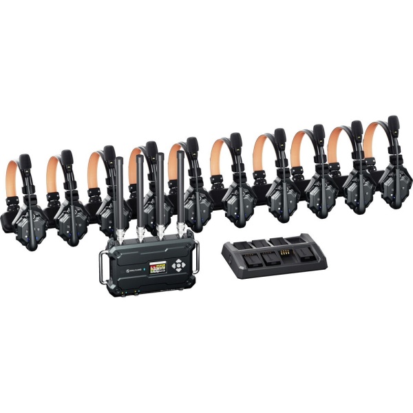 Hollyland Solidcom C1 Pro Roaming Hub 10S, Sistem Intercom Full-Duplex Wireless cu 10 casti Single-Ear