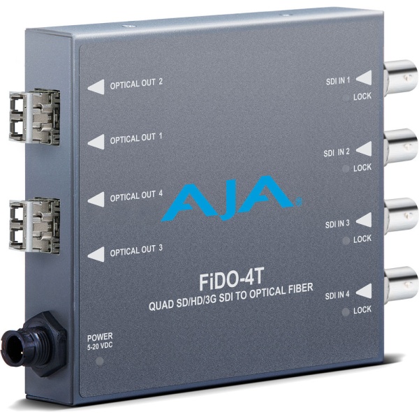 AJA FiDO-4T-MM, Convertor 4 x 3G-SDI la fibra optica LC, Multi-Mode