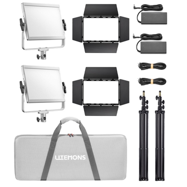 Godox Litemons LP1200Bi, Kit 2 Panouri LED Bi-Color cu stative