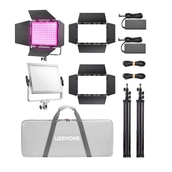 Godox Litemons LP400R, Kit 2 Panouri LED RGB, cu stative