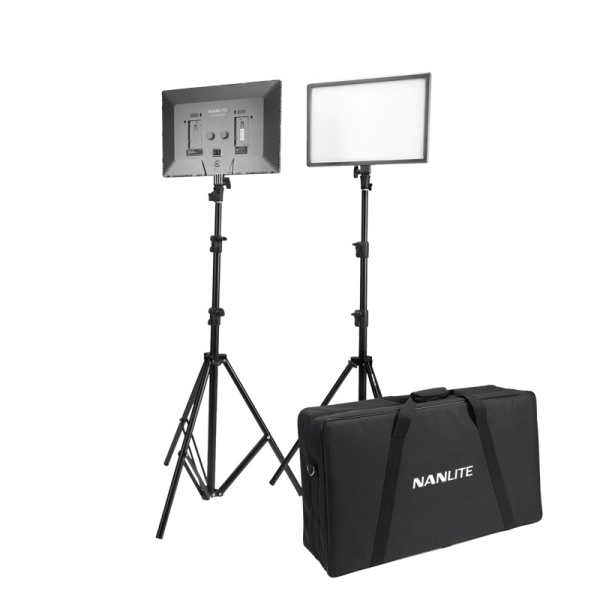 Kit 2 Panouri LED Nanlite LumiPad 25 Bi-Color, 3200-5600K, cu stative