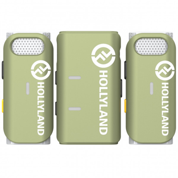 Microfon Wireless pentru 2 Persoane, Hollyland Lark M1 Duo, 2.4 GHz, Green