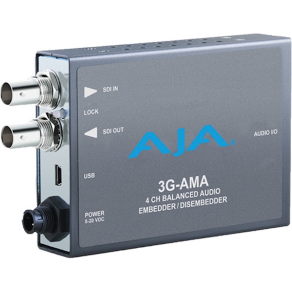 AJA 3G-AMA, Embedder/Disembedder 3G-SDI, 4-Ch Audio Analog