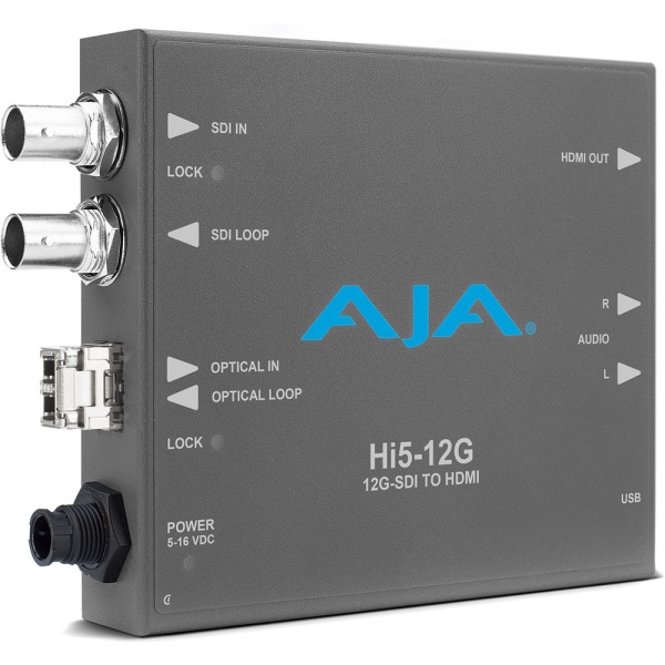 AJA Hi5-12G-R, Convertor 12G-SDI la HDMI cu LC Fiber Receiver