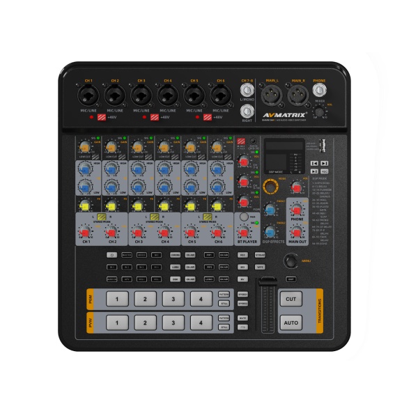 AvMatrix Shark S4M, Mixer audio-video