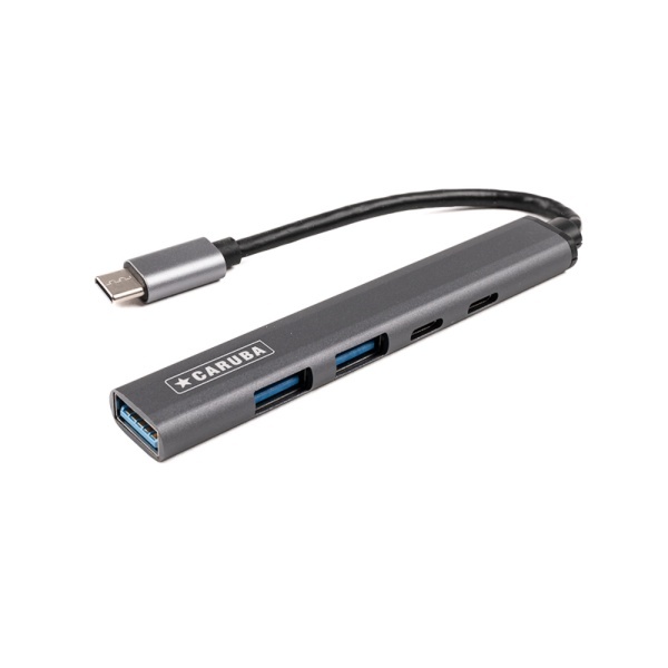 Caruba CUSB 6, Hub USB 5-in-1, 1x USB 3.0 + 2x USB 2.0 + 1x USB-C