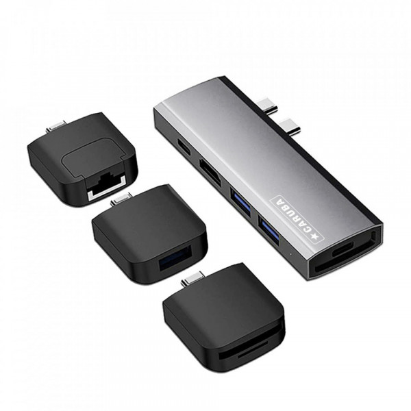 Caruba, Hub USB-C Multi Functional, 9-in-1, Space Gray