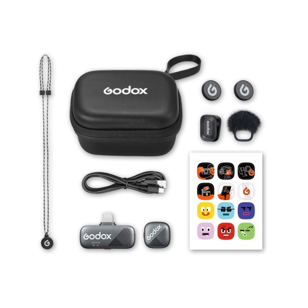 Godox Cube-SL Kit1, Sistem microfon wireless 2.4 GHz, Lightning