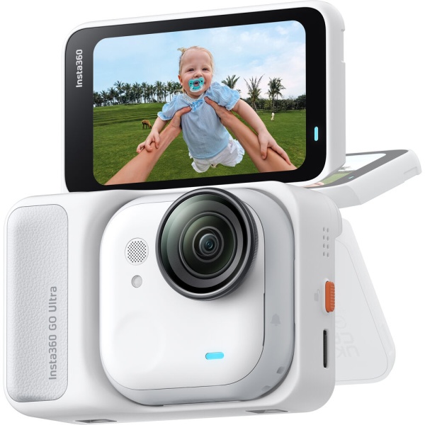 Insta360 GO Ultra Standard Kit Arctic White, Cmera de actiune 4K60 video, 50MP foto