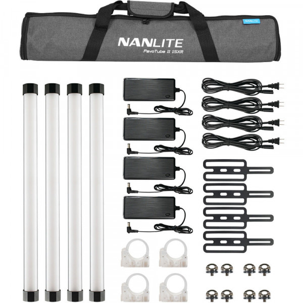 Kit 4 Lampi LED Nanlite PavoTube II 15XR RGB
